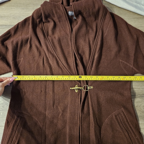 100% wool burgundy coat jacket - Picture 9 of 13